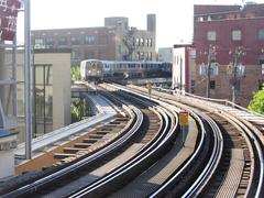 CTA North Side L train at Chicago Avenue station