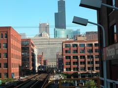 CTA North Side L train near Chicago Ave on June 4, 2004