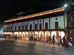 Nana Wada facade illuminated at night