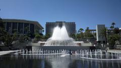 fountains at Grand Park in Los Angeles