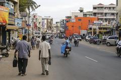 City street scene in Namakkal, Tamil Nadu