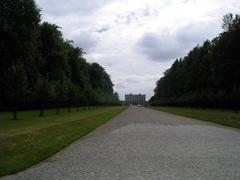 Along the driveway with lush greenery