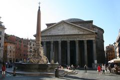 Fountain by Giacomo Della Porta and Pantheon in Rome