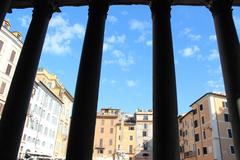 Macuteo obelisk in Rome with a clear blue sky