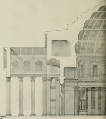 Section Pantheon Rome illustration