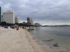 View of Manila Baywalk Dolomite Beach along Roxas Boulevard, Manila