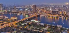 Cairo skyline view from Cairo Tower