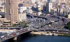 6th of October Bridge crossing the Nile in Cairo