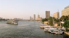 Nile and 6th October Bridge from Tahrir Bridge, Cairo