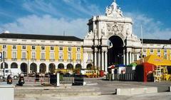 Panoramic view of Lisbon with the 25 de Abril Bridge