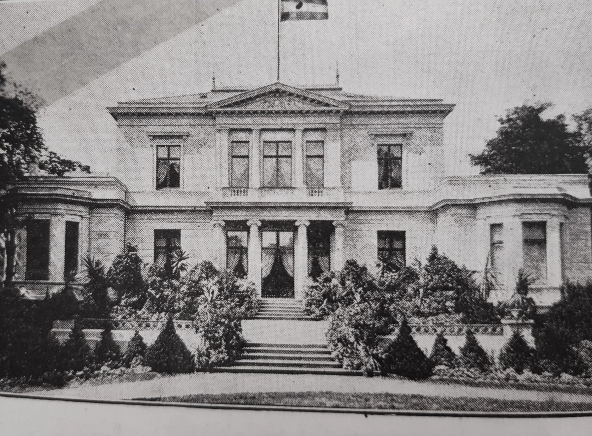 Historical image of Villa Gans from 1886 later known as Budge Palais after renovation starting 1903