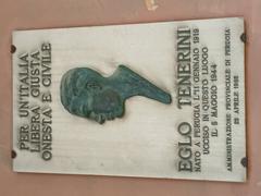 Memorial plaque dedicated to Eglo Tenerini