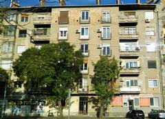 Old residential buildings at the beginning of Fiumei út in Budapest