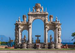 Fontana del Gigante fountain in Naples, Italy