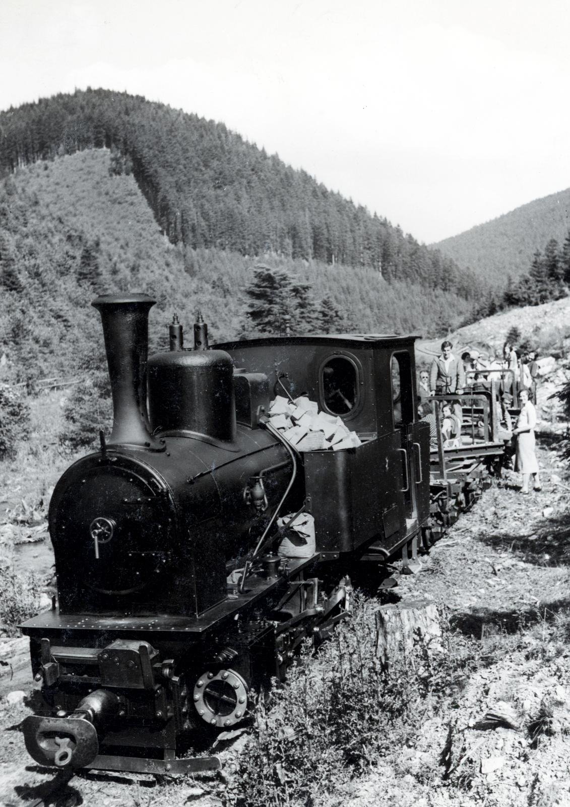 Forestry railway locomotive O&K 9423 from 1920 in Spišská Nová Ves Slovakia