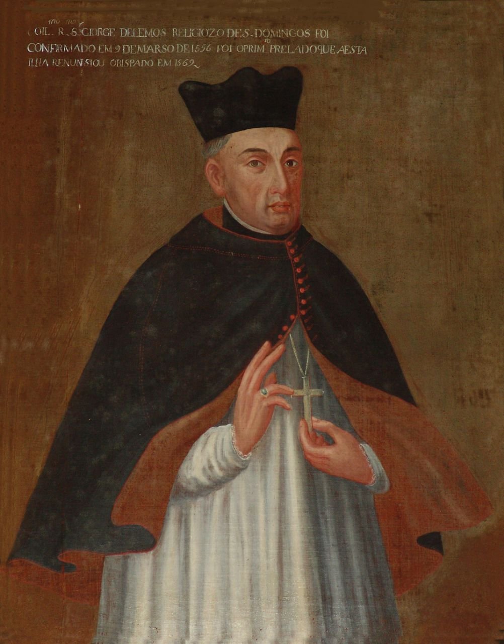 Portrait of D. Frei Jorge de Lemos, 4th Bishop of Funchal, oil on canvas circa 1790