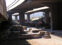 Remains of Roman Military bath Thermae maiores in Budapest Hungary