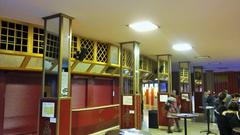 Interior view of Fővárosi Nagycirkusz circus building with audience seating and stage