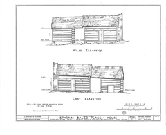 Ephraim Bales Place on Roaring Fork Trail in Gatlinburg, Sevier County, Tennessee architectural drawing