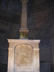 Historic Masonic display from 1845 at the base of the Bunker Hill Monument