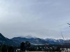 Rocky Mountain range viewed from Estes Park near Stanley Hotel