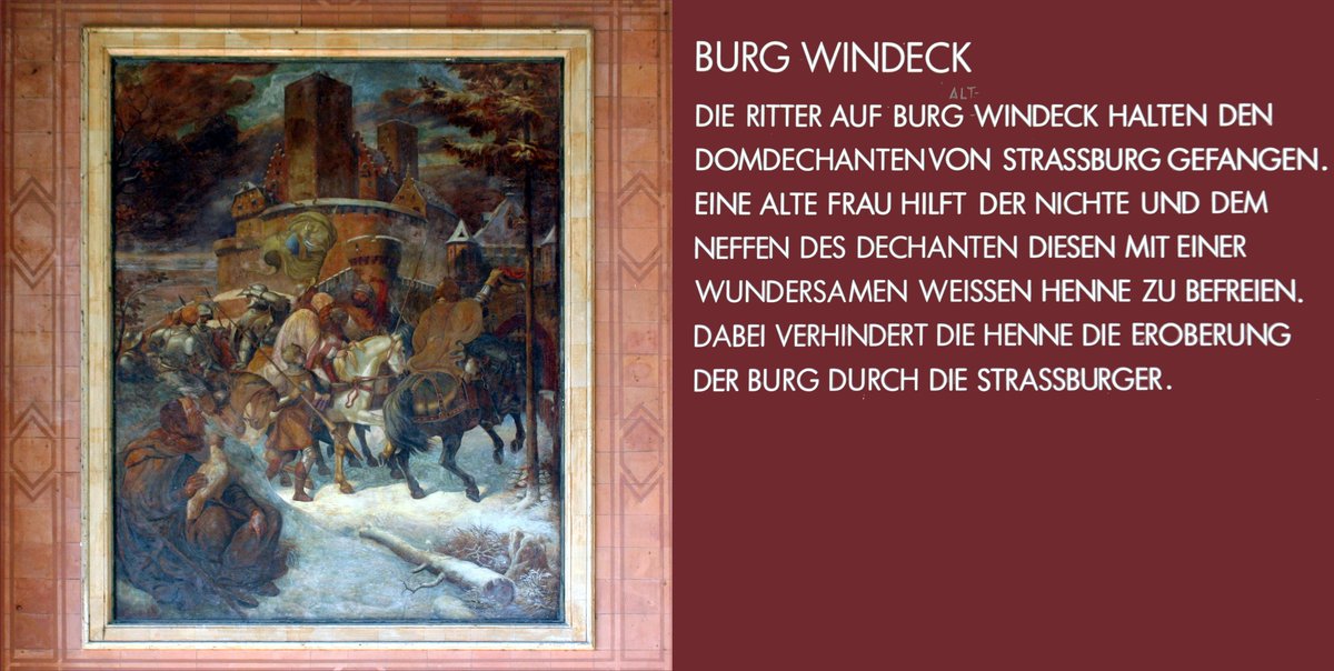 Fresco showing Burg Windeck at Trinkhalle Baden-Baden