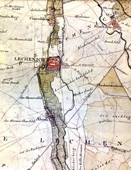 Historical map excerpt of Lechenich and surroundings from the Rhineland survey by Tranchot and von Müffling 1803-1820