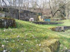 Kunststation Keuper art installation by Hans Dieter Bohnet in Wartbergpark during IGA 1993