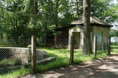 Historic water supply system at Christophstollen, Stuttgart with Pfaffensee and water channels