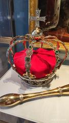 Crown of the Kingdom of Württemberg displayed in the Württemberg State Museum at the Old Castle in Stuttgart
