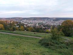 Historic city view of Stuttgart with Kesselblick in 1817