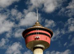 Calgary Tower, a 191-metre observation tower in Downtown Calgary, Alberta, Canada