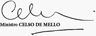 Signature of Brazilian magistrate Celso de Mello, Supreme Federal Court Minister
