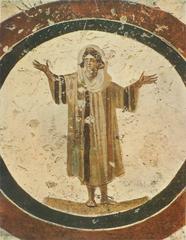 Christian in Rome in orante praying position
