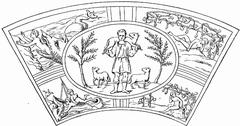 Ancient depiction of Jonah's legend in cave painting