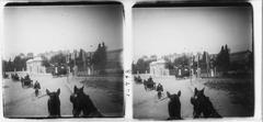 Historic photograph showing the direction towards the Catacombs of Saint Callixtus in Rome