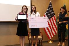 Women entrepreneurs attending a session at the Academy for Women Entrepreneurs (AWE)