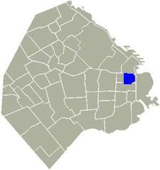 Map of Microcentro district in Buenos Aires