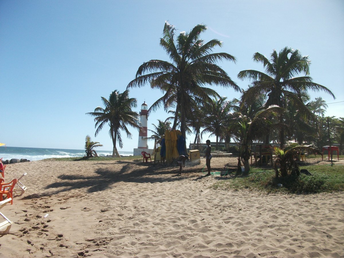Lighthouse at Ponta de Itapuã in Salvador da Bahia Brazil