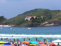 Sao Matheus Fortress in Cabo Frio Brazil overlooking the beach