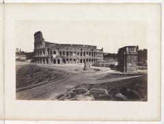 Historic photographic album page showing architecture and monuments of Rome and Tivoli, Italy from 1800-1869