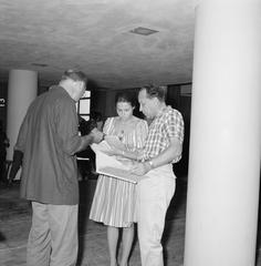 1964 theater rehearsal of Kameri company led by guest director Sam Besekov in Israel