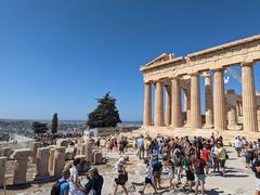 View of the Parthenon temple on the Athenian Acropolis in Greece