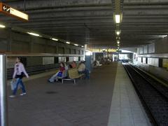 Kontula metro station in Helsinki with modern architecture and train platform