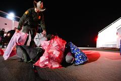 U.S. Customs and Border Protection deportation flight to Colombia departing from Miramar, California on January 27, 2025