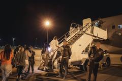 U.S. Customs and Border Protection deportation flight to Colombia departing from Miramar, California on January 27, 2025