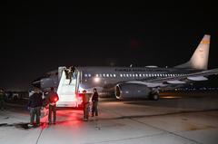 U.S. Customs and Border Protection deportation flight departing from Miramar, California to Colombia on January 27, 2025