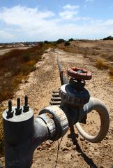 Gas pump dispersing methane gas at Miramar Landfill to prevent hazards