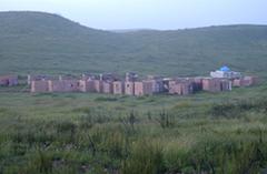 US Marine looking over a quiet, staged terrorist village at MCAS Miramar used for special operations training