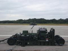 M-31 Marine Corps Expeditionary Arresting Gear System installed on runway